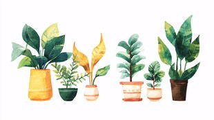 多彩盆栽 清新绿植组合