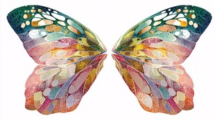 梦幻多彩蝴蝶翅膀