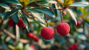 枝头红荔枝 清新自然景