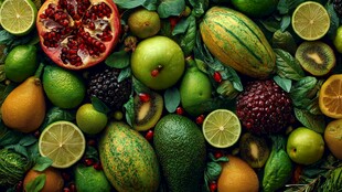 多彩缤纷的新鲜水果集合