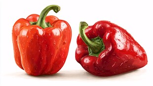 鲜红甜椒 饱满色泽诱人
