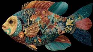 彩绘梦幻鱼 海洋艺术之美