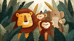 丛林中的可爱动物们