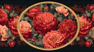 复古花卉图案 华丽装饰风