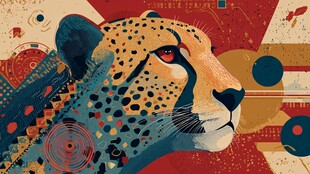 猎豹的奇幻艺术形象