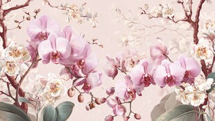 浪漫粉色花卉背景图案