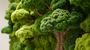 翠绿微缩树景观赏摆件