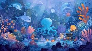 梦幻海底世界插画