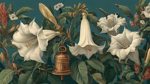 铃兰与铜铃的梦幻花卉图景