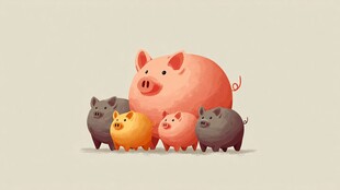 可爱猪家庭的温馨时刻