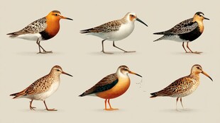 六种姿态各异的美丽候鸟