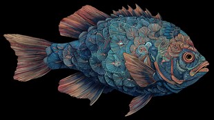 梦幻斑斓鱼 独特艺术造型