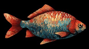 五彩斑斓的梦幻锦鲤鱼