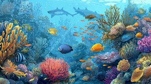 梦幻海底世界 多彩海洋景观