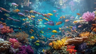 梦幻海底世界多彩鱼群