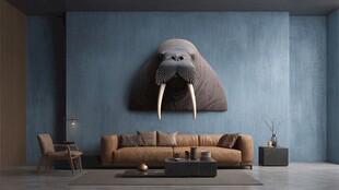 海象装饰的现代风客厅空间