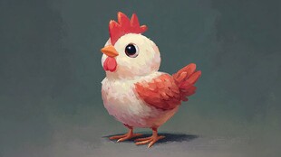 可爱卡通小鸡萌趣亮相