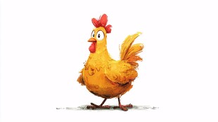 可爱卡通小黄鸡形象