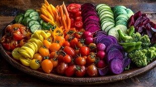 多彩缤纷蔬菜拼盘