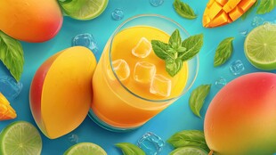 清凉芒果冰饮 鲜果相伴