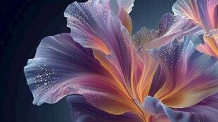 梦幻绚丽花朵绽放瞬间