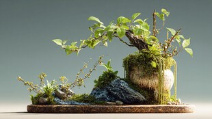 精致苔藓盆栽景观