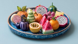 多彩缤纷水果拼盘展示