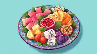 缤纷水果拼盘 色彩诱人