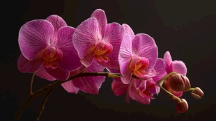 娇艳粉蝶兰绽放之美