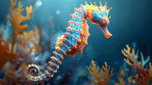 梦幻海马悠游多彩海底世界