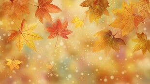 金秋枫叶纷飞梦幻背景图