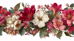 缤纷花卉装饰条