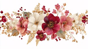 缤纷花卉装饰图案