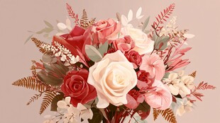 浪漫多彩花卉花束