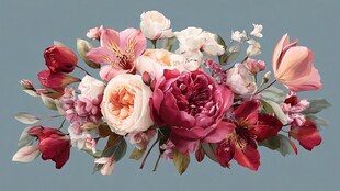 浪漫多彩花卉组合