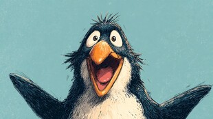 欢乐企鹅大张嘴