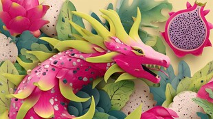 奇幻火龙果龙的缤纷世界