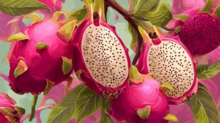 娇艳火龙果的缤纷之美