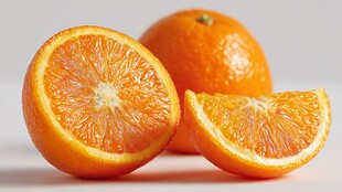 新鲜橙子 整果与切片展示