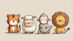 可爱动物四连拍