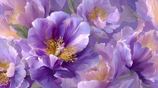 梦幻紫色花卉绽放美景