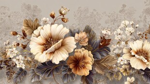 复古花卉装饰图案背景