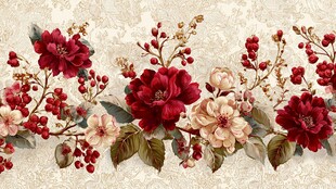 复古花卉装饰图案