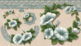 复古风花卉装饰图案元素