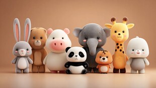 可爱动物玩偶大集合