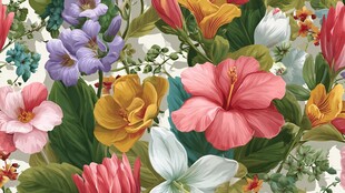 缤纷花卉图案 尽显自然之美