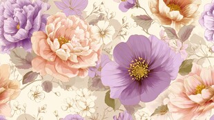 浪漫花卉图案背景图