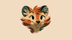 卡通风格的可爱狐狸头像