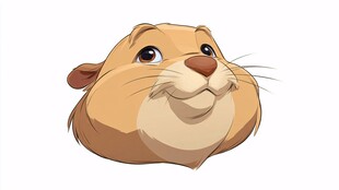 可爱卡通土拨鼠头像