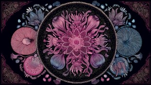 梦幻花卉曼陀罗艺术图案